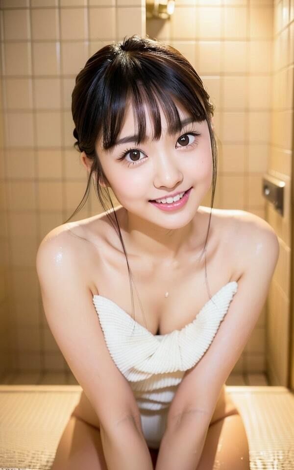 かわいい彼女といっしょにお風呂