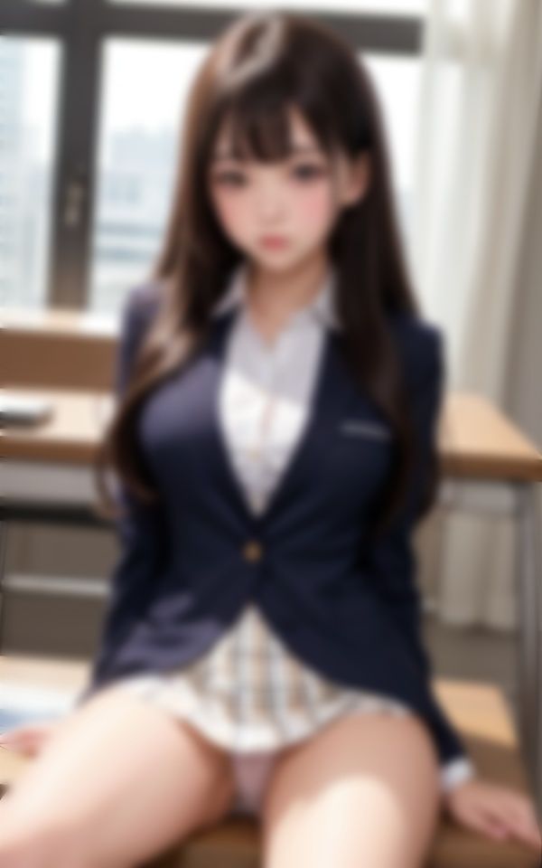制服美少女の純白パンツが染みてきて...