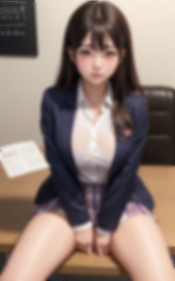 制服美少女の純白パンツが染みてきて...