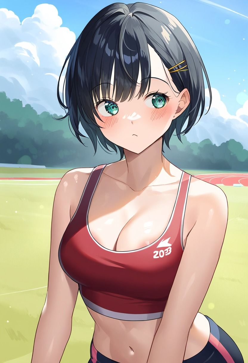 陸上女子 〜エッチな練習〜 露出＆セックス 500枚イラスト集