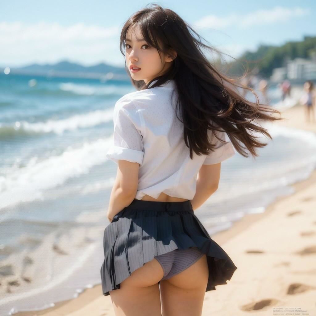 【かわいい彼女のパンティ3】ビーチ編
