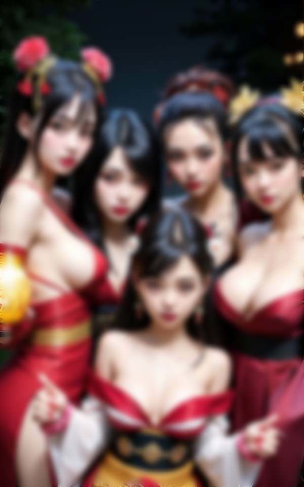 厳選されて美女花魁達と乱れ狂う ハーレム体験へ