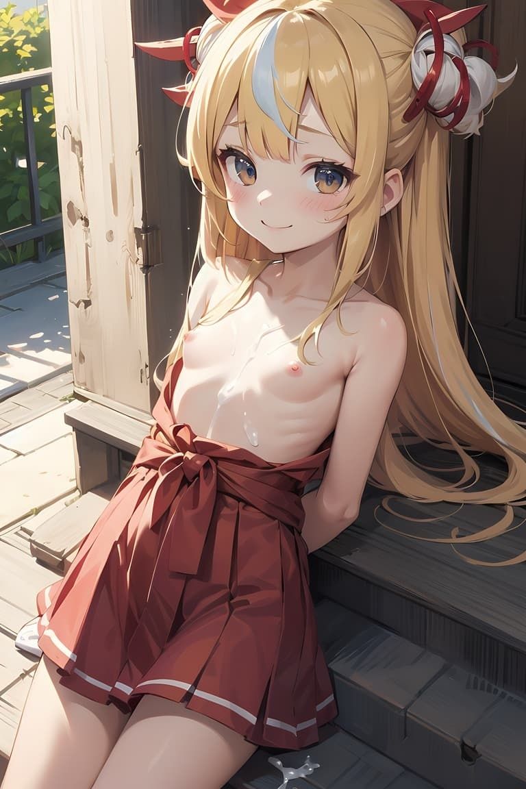 ちっぱい少女巫女ロ〇姿を集めました。