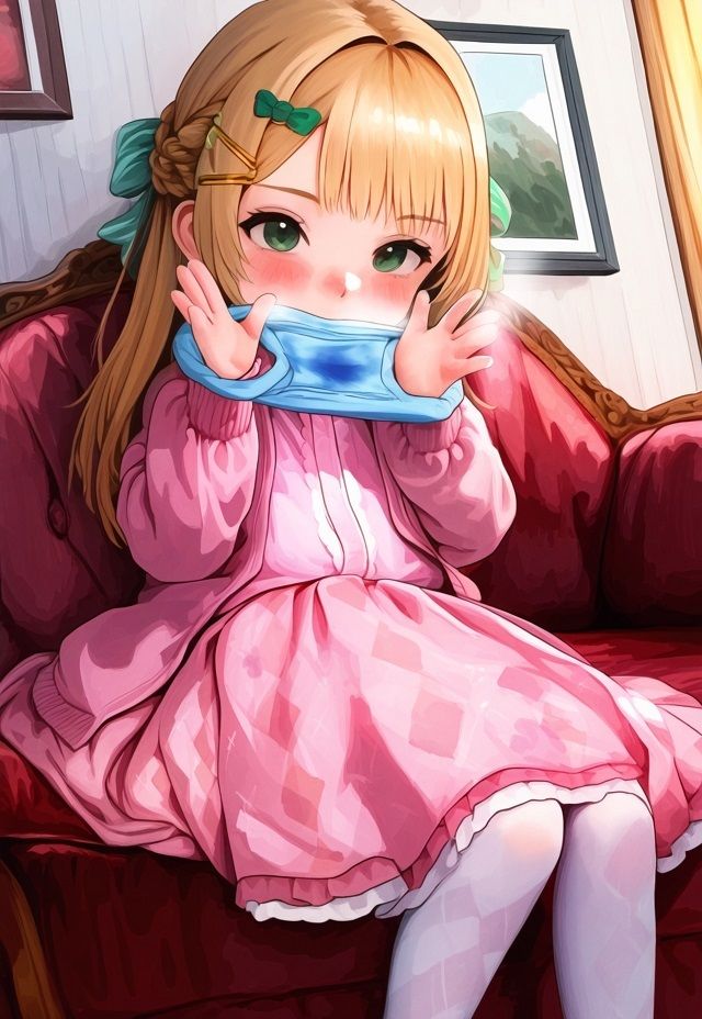 Cute girls are presenting panties for you