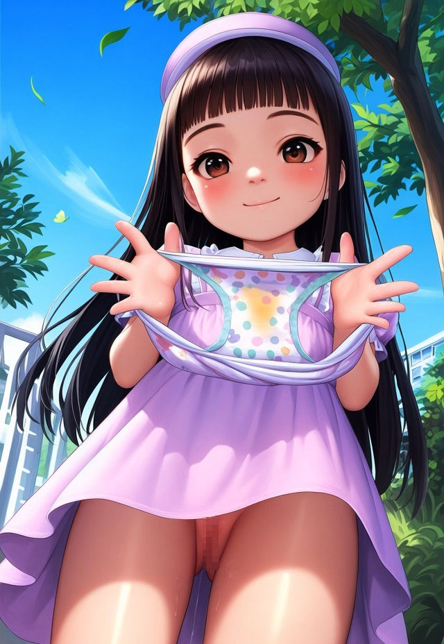 Cute girls are presenting panties for you