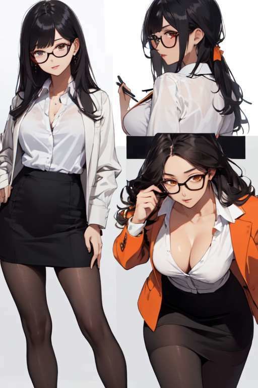 【総枚数279枚】眼鏡×黒タイツ×OL詰め合わせコレクション【うごイラ4枚付】