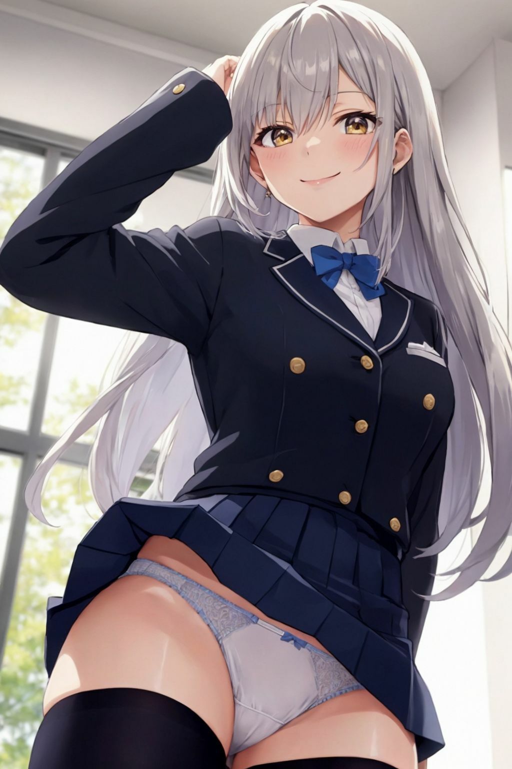 銀髪女子の下着2