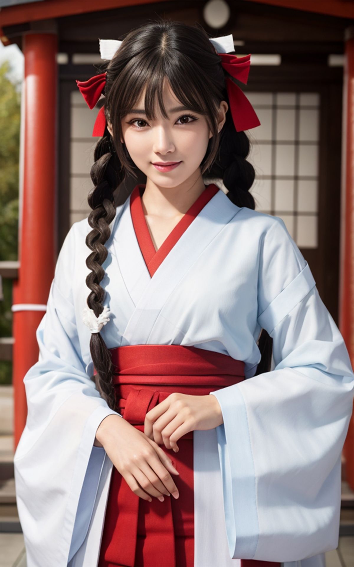 2024年迎春!!初詣で美少女処女巫女さんに願掛け&大量ザ〇メンぶっ掛け!ごっくん!!