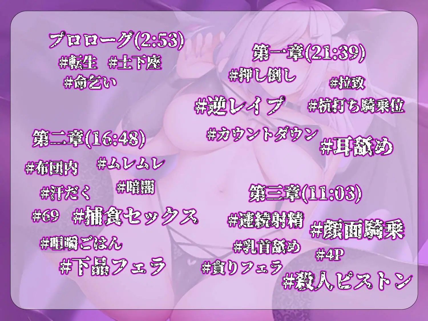 【逆レ●プ】【耳舐め】『転生直後に淫魔に遭遇！？〜サキュバスエンカウント〜』理不尽な性の暴力で性奴●になっちゃった僕