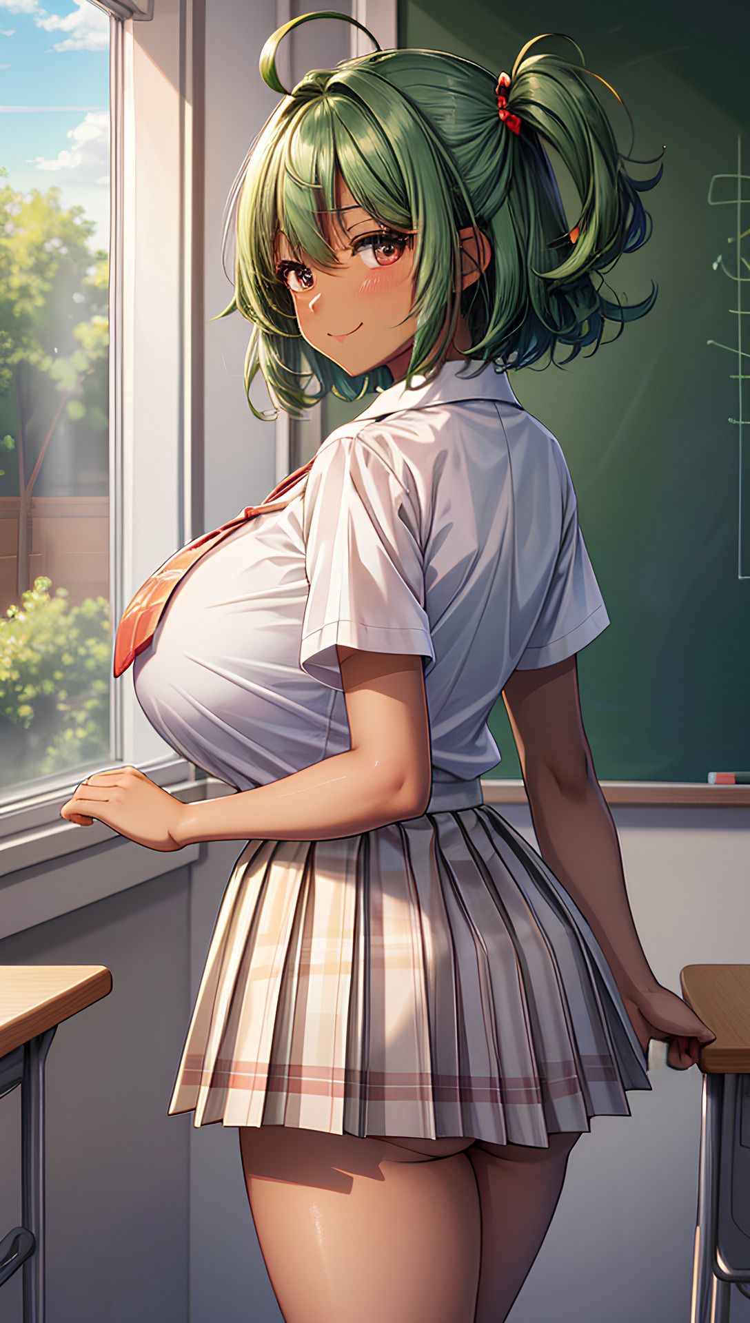 南の島の日焼け女子