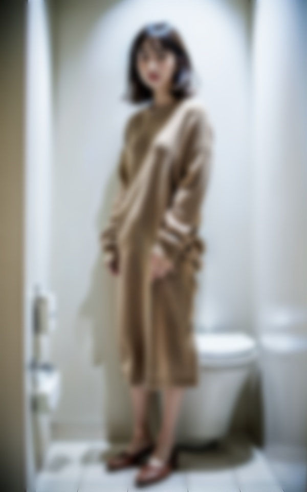 【盗撮】親戚の若妻をのぞき・・・普段しゃべらない親戚の美人妻のトイレを盗撮