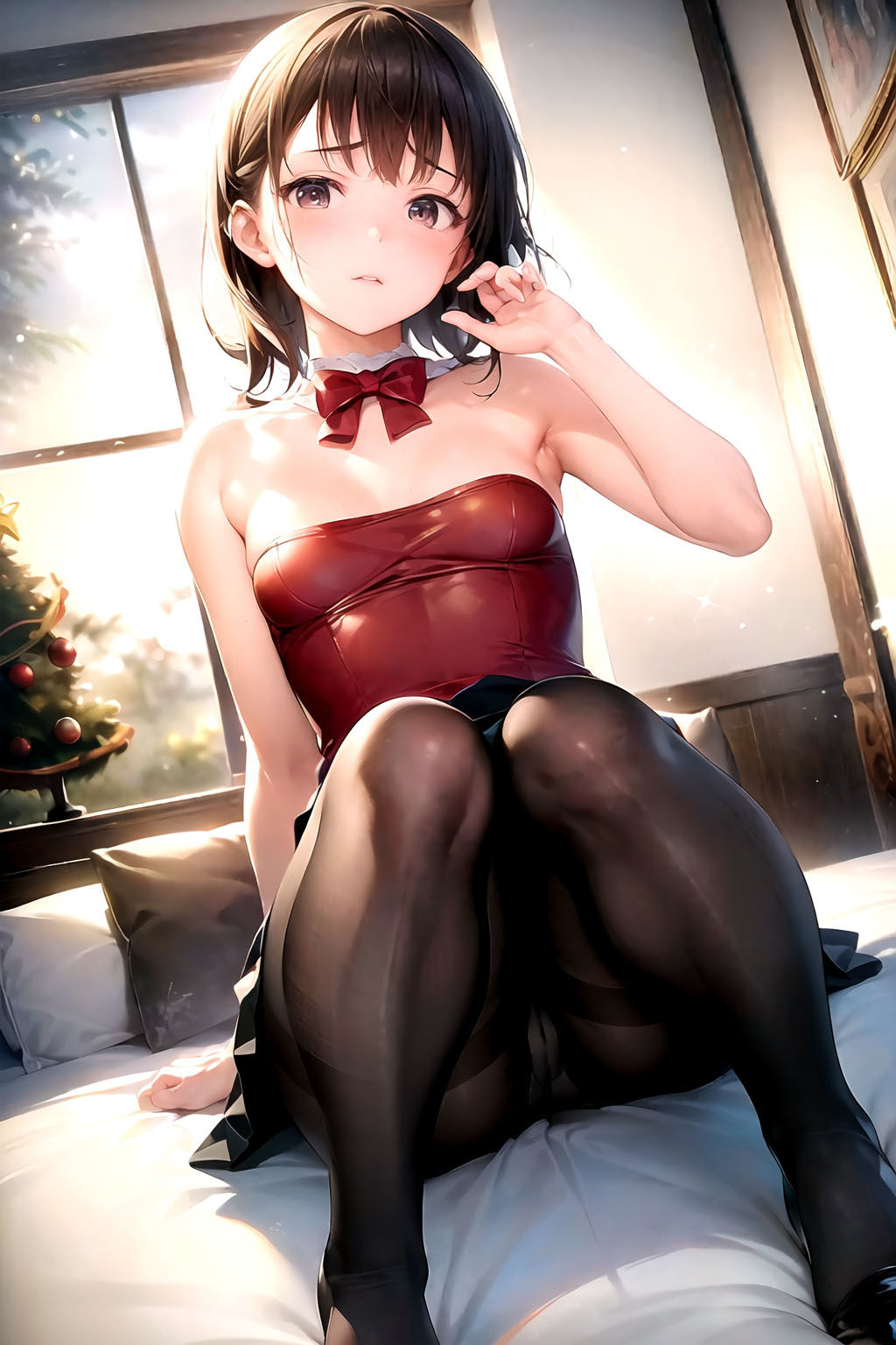 AIイラスト集 黒スト美人新入社員#2