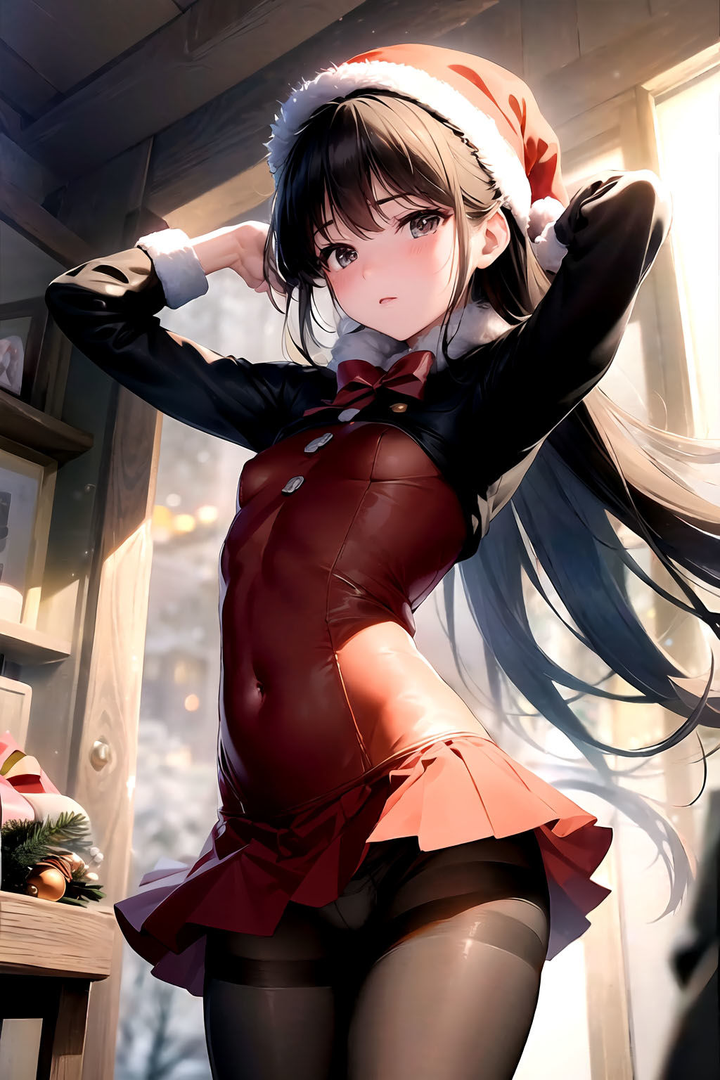 AIイラスト集 黒スト美人新入社員#2