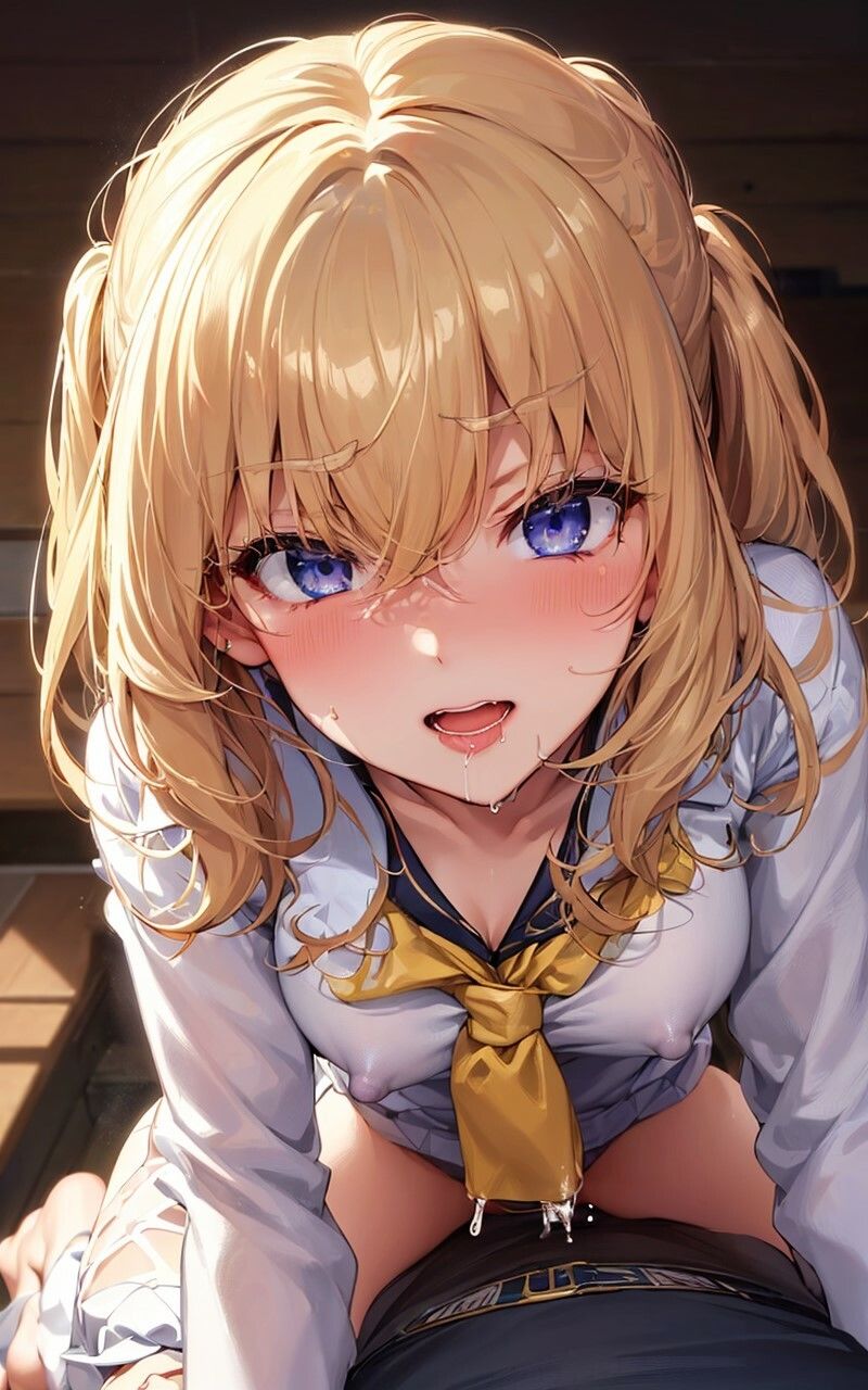 巨乳金髪ギャルの着衣セックス