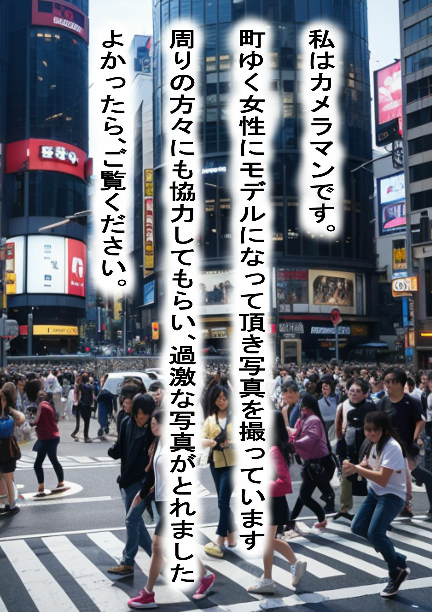 裸の女性は街中でモデルになる