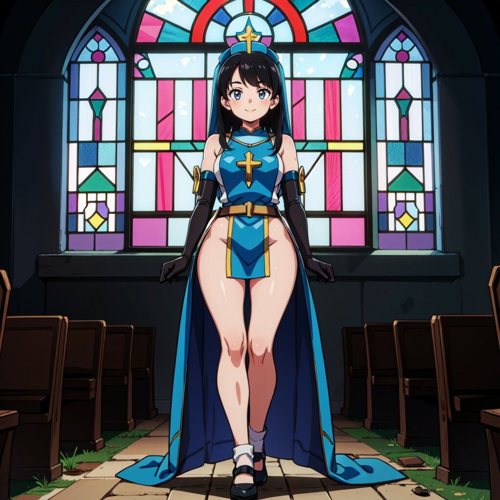 黒髪プリーストちゃん立ち絵CG