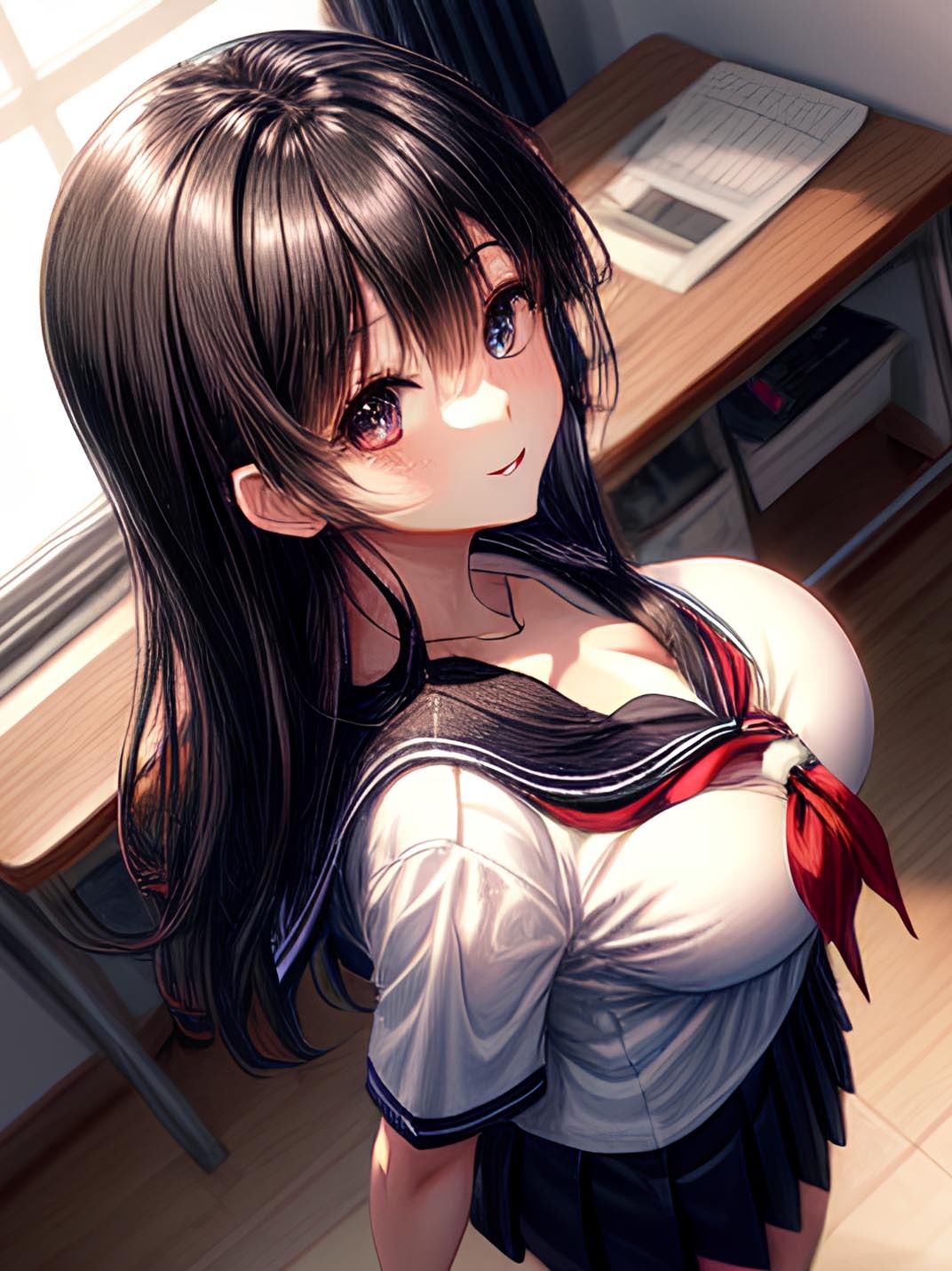 汁ダク黒髪美少女