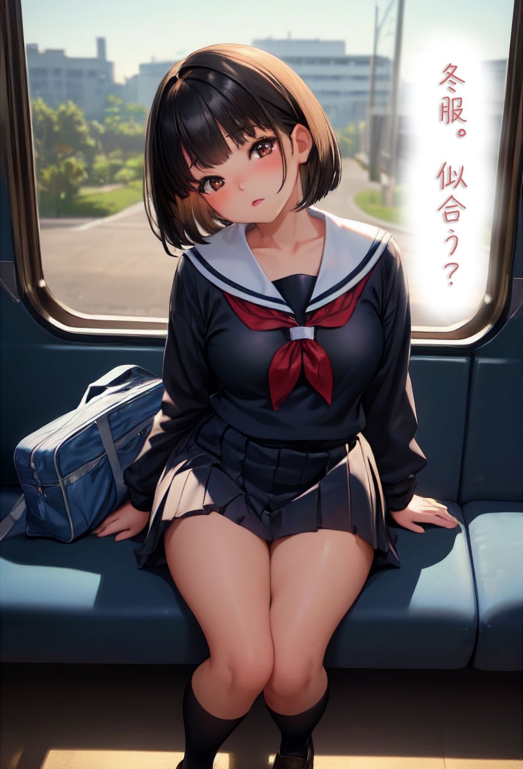 幼馴染が巨乳に成長するまで過疎電車で通学した3年間