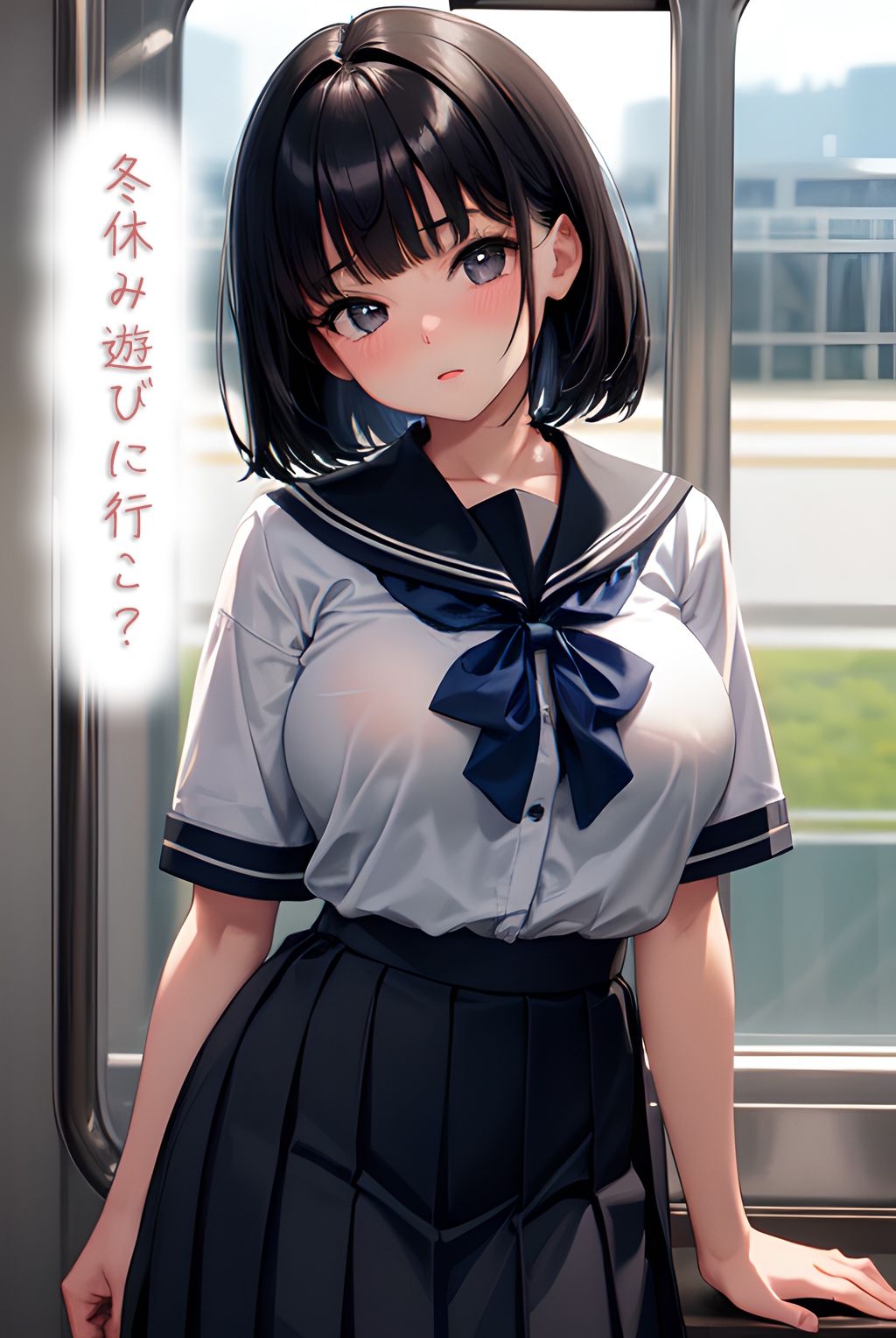 幼馴染が巨乳に成長するまで過疎電車で通学した3年間