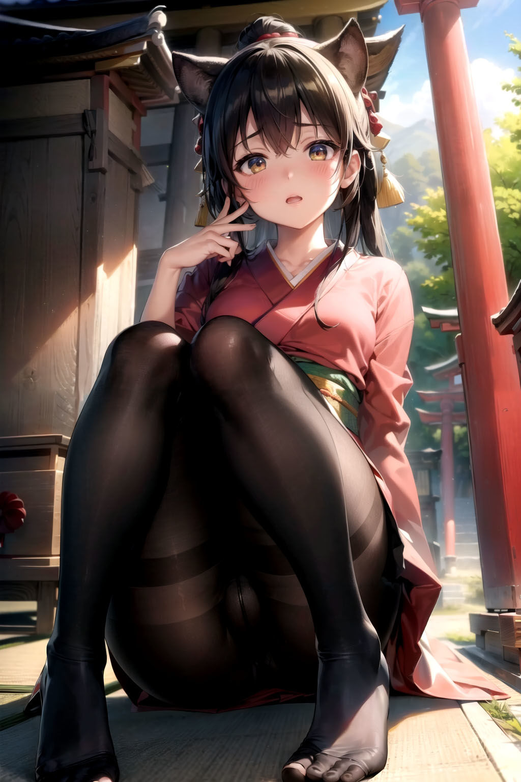 AIイラスト集 黒スト美人新入社員＃3