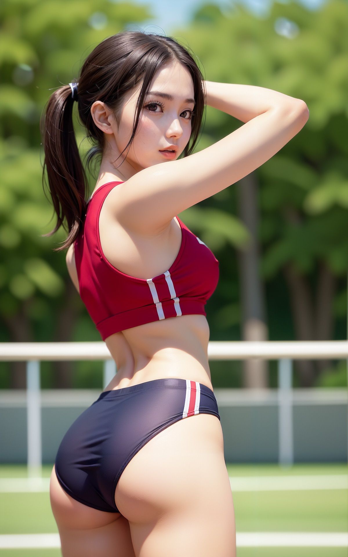 陸上女子の健康的肉体美を激写してみた! AI生成ヌードグラビアCG集