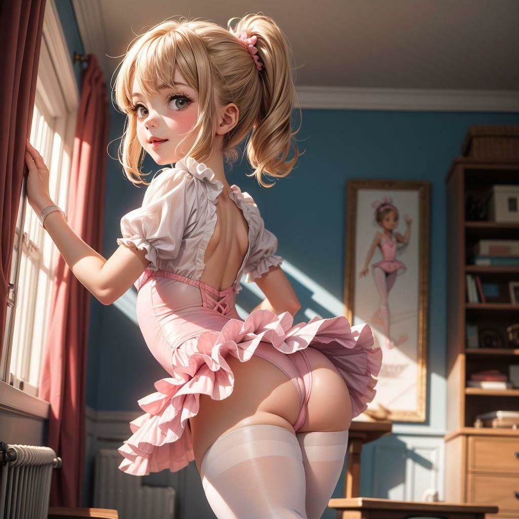 ち○ちゃなお尻のバレリーナ