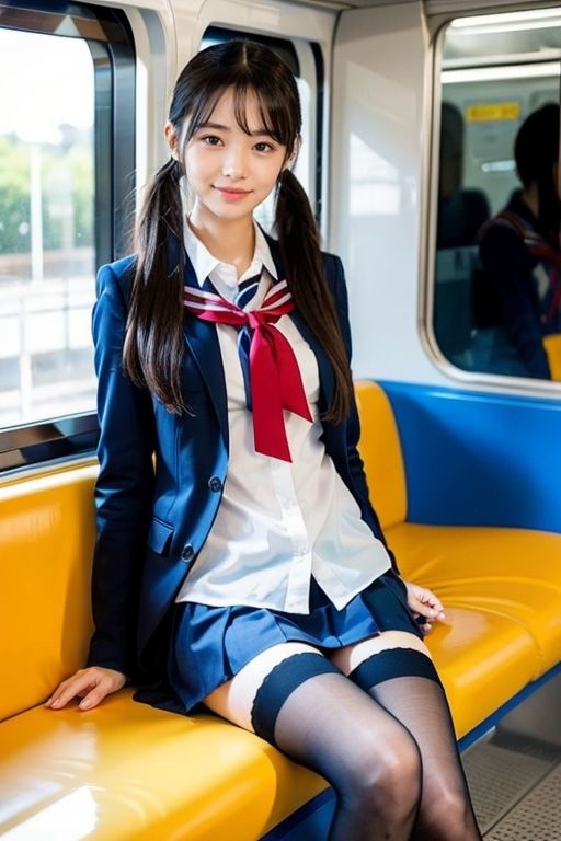 電車の向かい席2〜ツインテOL〜