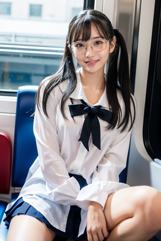 電車の向かい席2〜ツインテOL〜