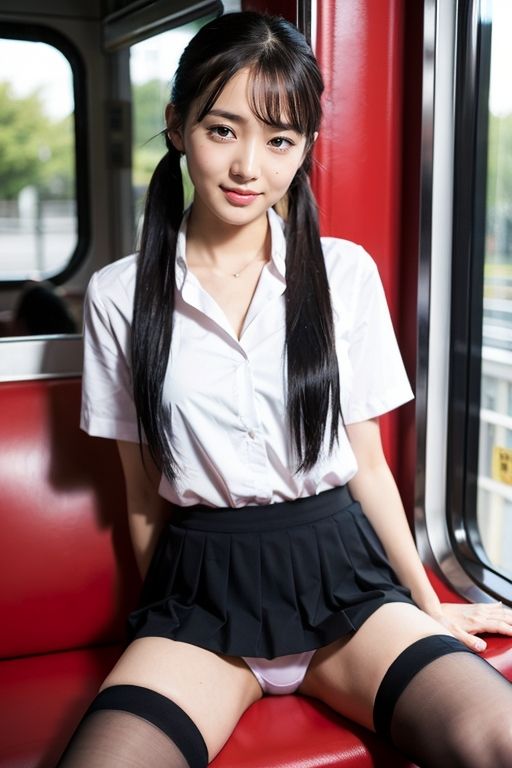 電車の向かい席2〜ツインテOL〜