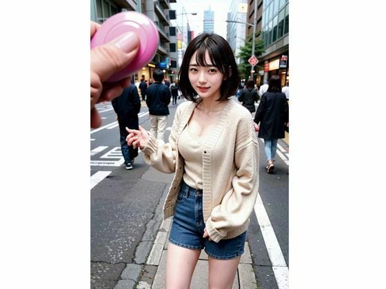 街の素人美女がオモチャでイく