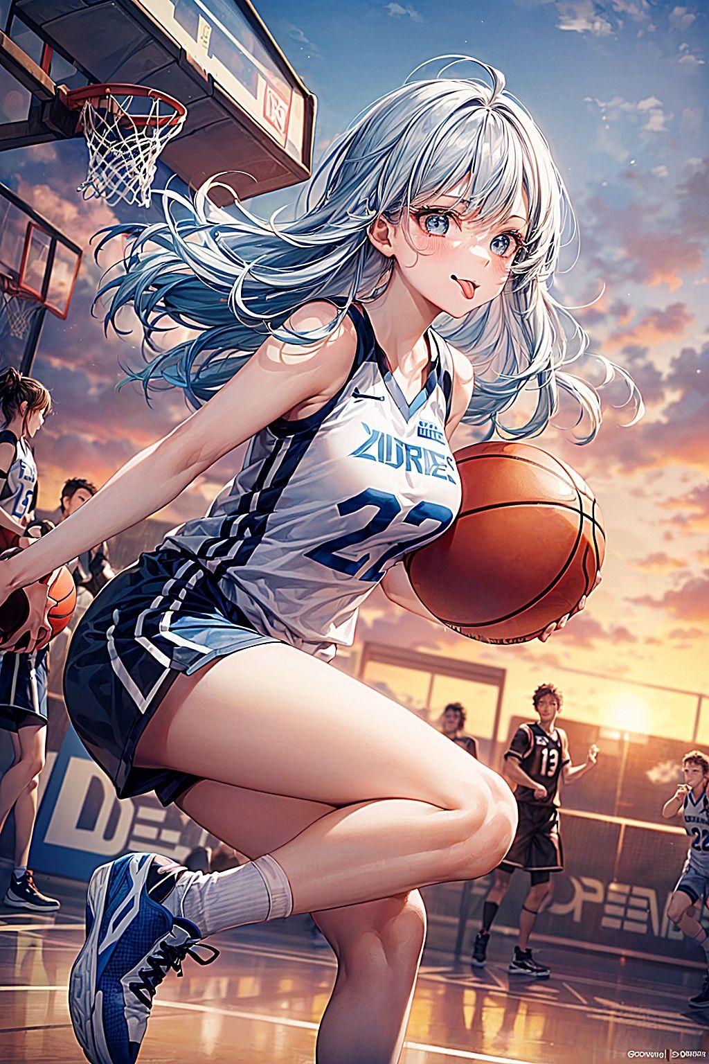 女子バスケ アソコもコートも液まみれ