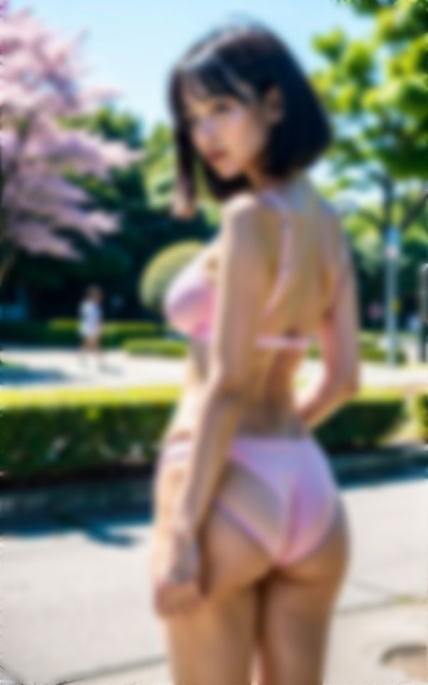 横浜の公園で露出する痴女!サッカー部のマネージャーがピンクの下着で・・・