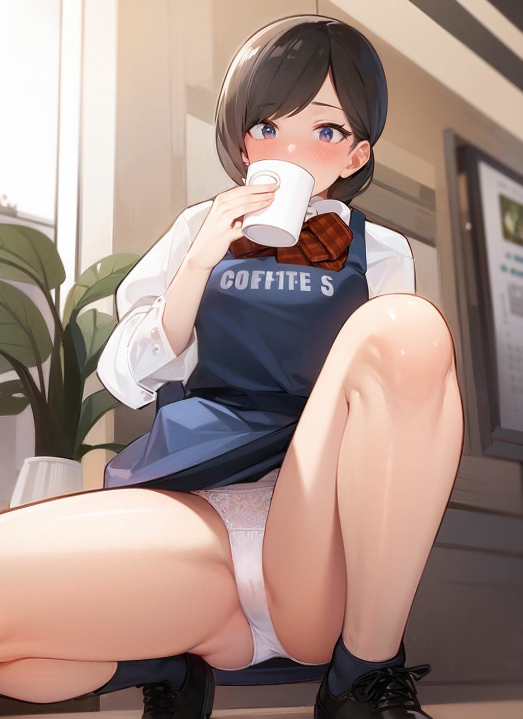 【喫茶パンティ】下着を見せることが入店のご挨拶と勘違いしてしまった店員さん達