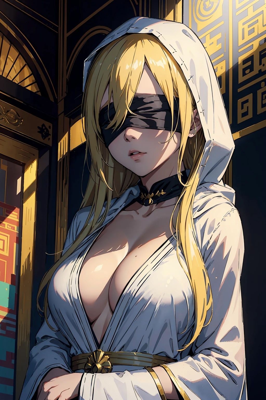 巨乳目隠し美女【妄想イラスト美女図鑑vol.41】