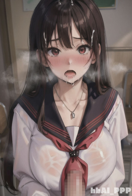 セーラー服少女にチンポを見せつけた