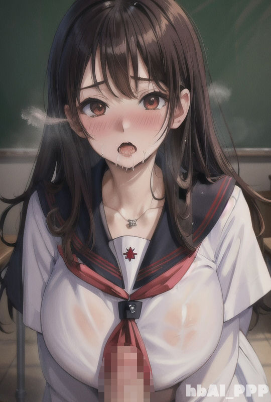 セーラー服少女にチンポを見せつけた