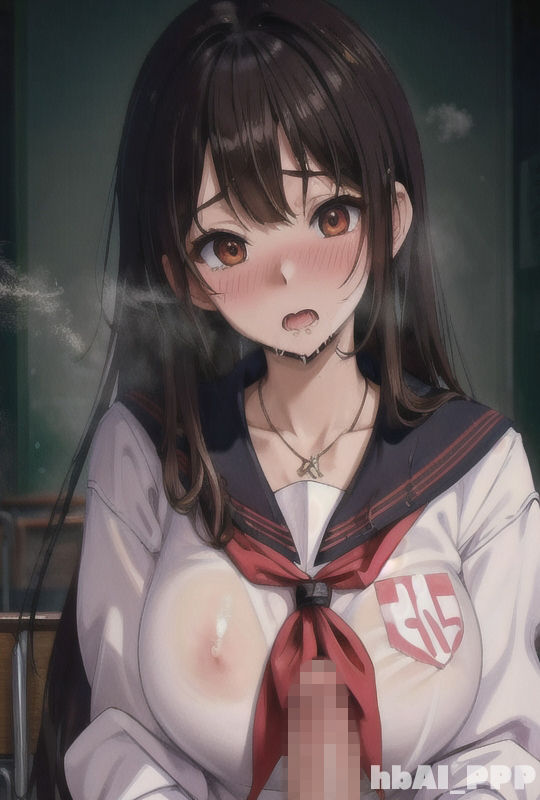 セーラー服少女にチンポを見せつけた