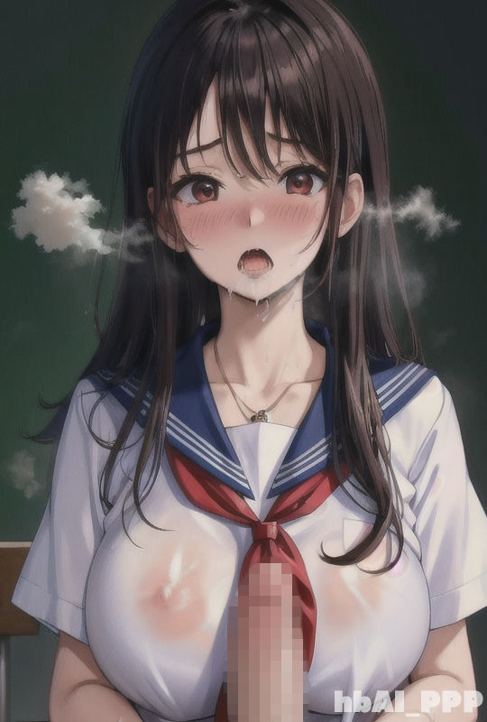 セーラー服少女にチンポを見せつけた