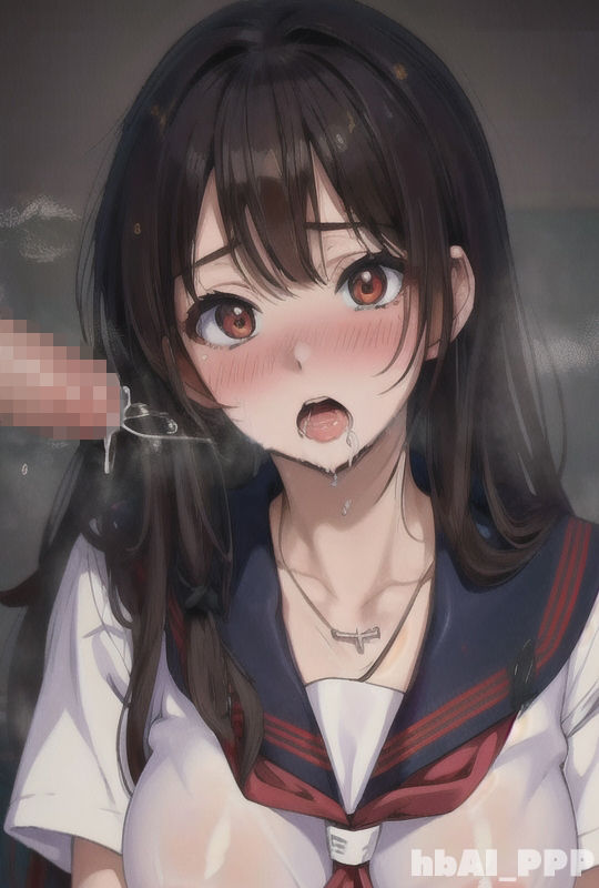 セーラー服少女にチンポを見せつけた