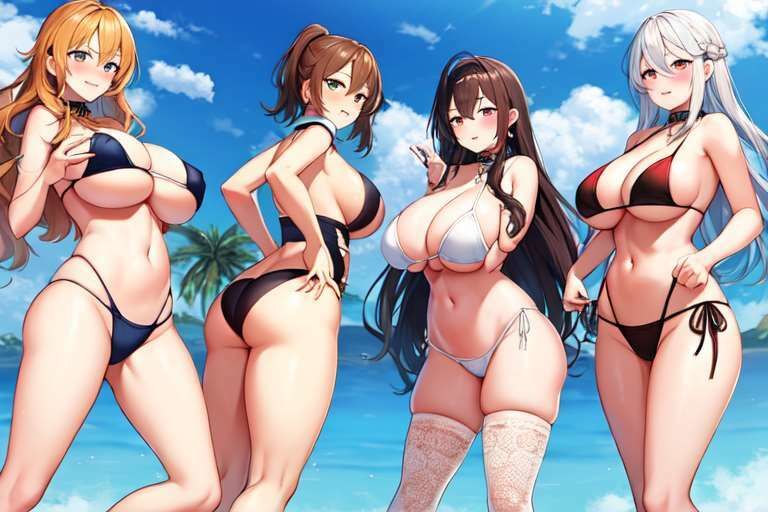 【微エロ】首輪をつけられ奴●化ハーレム！（ビキニ・メイド・ボンデージなど）【CG232枚＋うごイラ5枚】