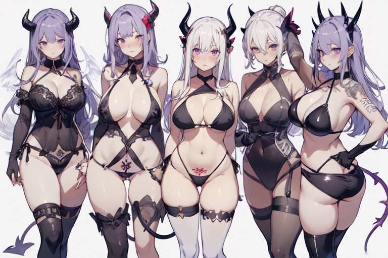 【微エロ】淫紋サキュバスハーレム（総枚数157枚）