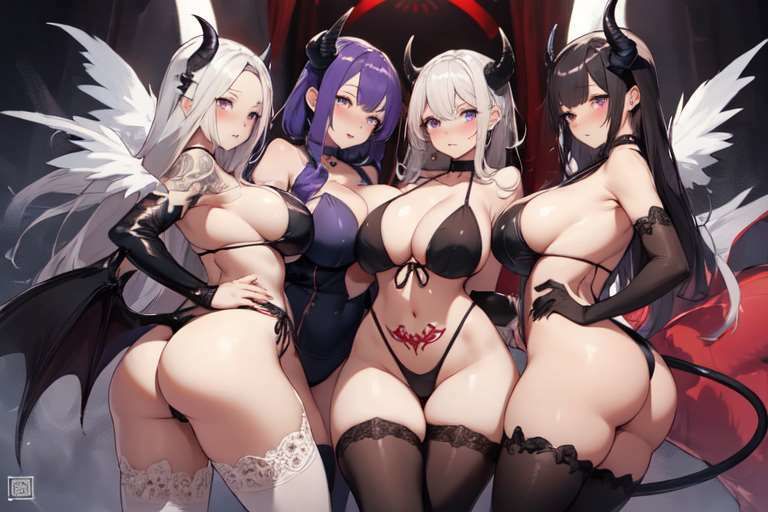 【微エロ】淫紋サキュバスハーレム（総枚数157枚）