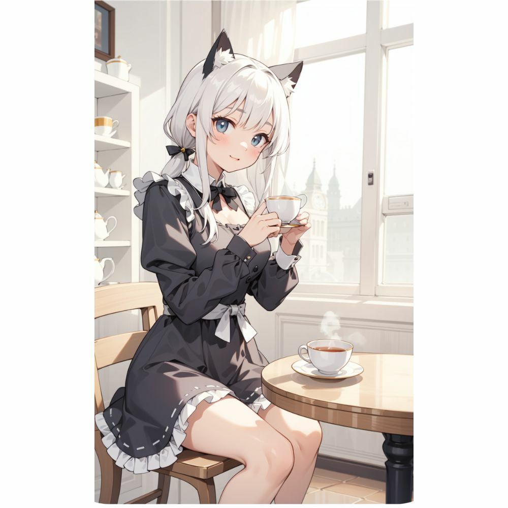 猫耳メイドのティータイム