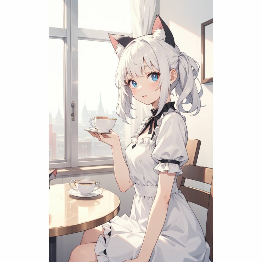 猫耳メイドのティータイム
