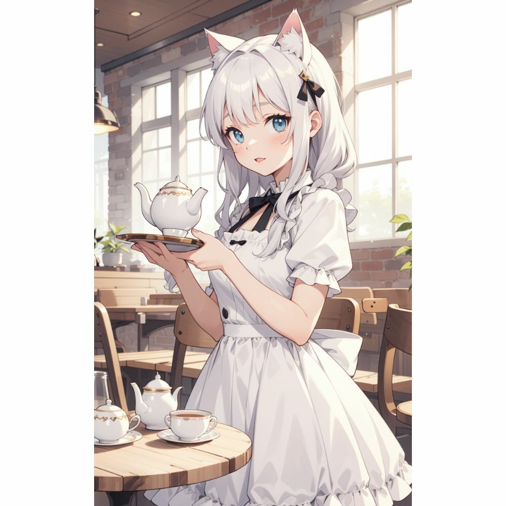 猫耳メイドのティータイム