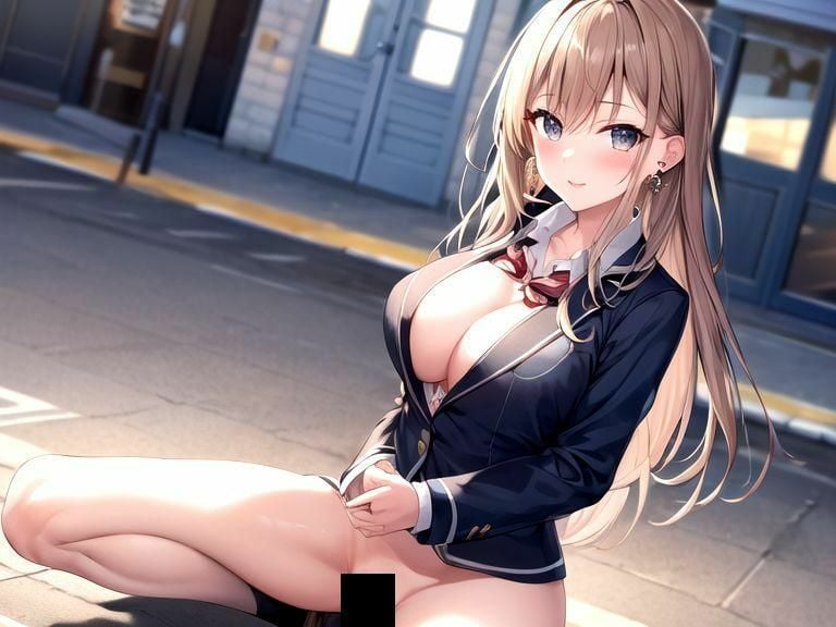 ノーパンノーブラ・露出学園の日常 冬服ブレザー 編