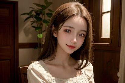 AI彼女〜モデル写真集《白いブラウスを着たお嬢様編》