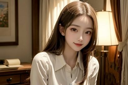 AI彼女〜モデル写真集《白いブラウスを着たお嬢様編》