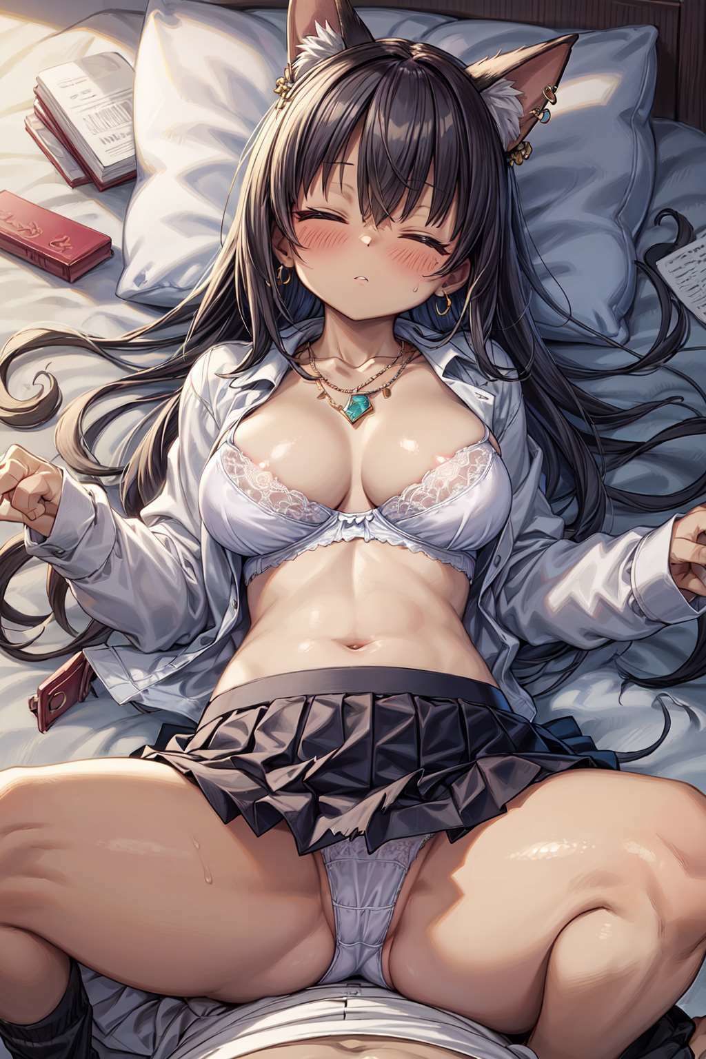 【微エロ】寝そべる女子校生（ギャル・ハーレム・猫耳・連れ込み・催●・睡眠など）【総枚数231枚】