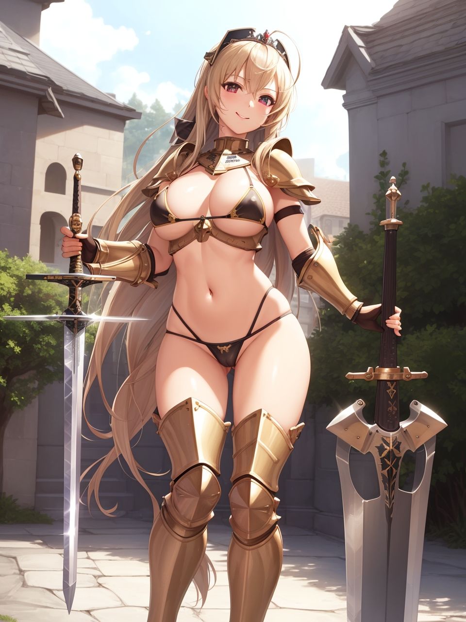 ビキニアーマーをまとった美少女〜AIイラスト集〜